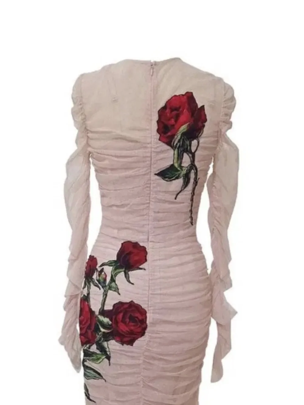 Dolce&Gabbana    Mesh Midi Length Dress  Pink IT42      Retail $3,800 - Picture 5 of 7